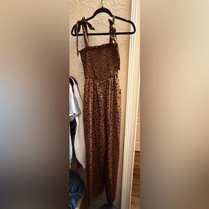 Boutique Women's Brown Polka Dot Jumpsuit